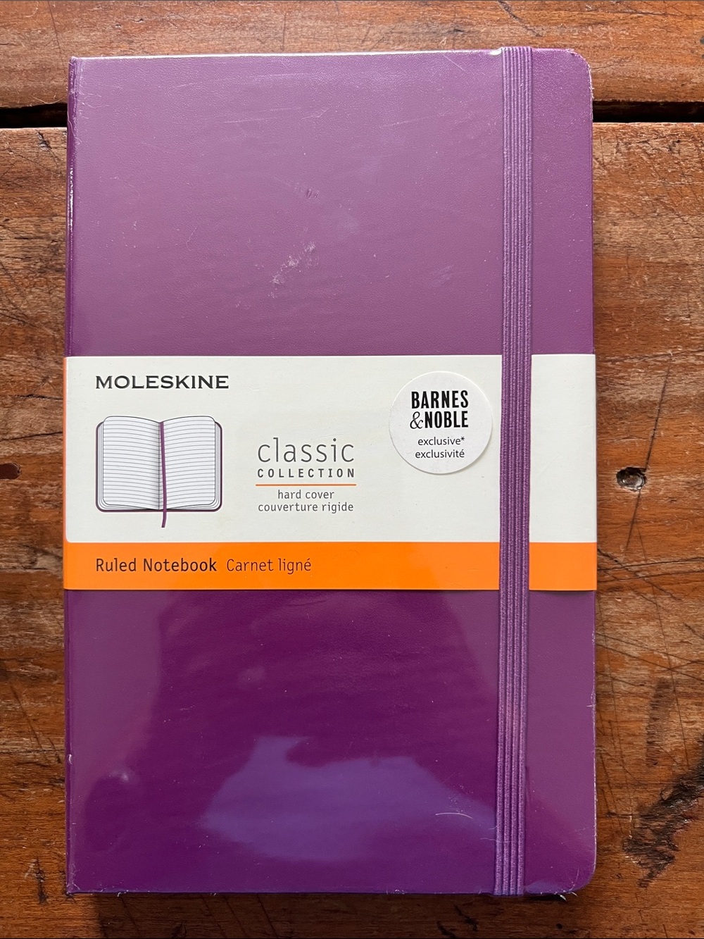 Moleskine Classic Collection Hard Cover Purple Ruled Notebook.  5 x 8.25”